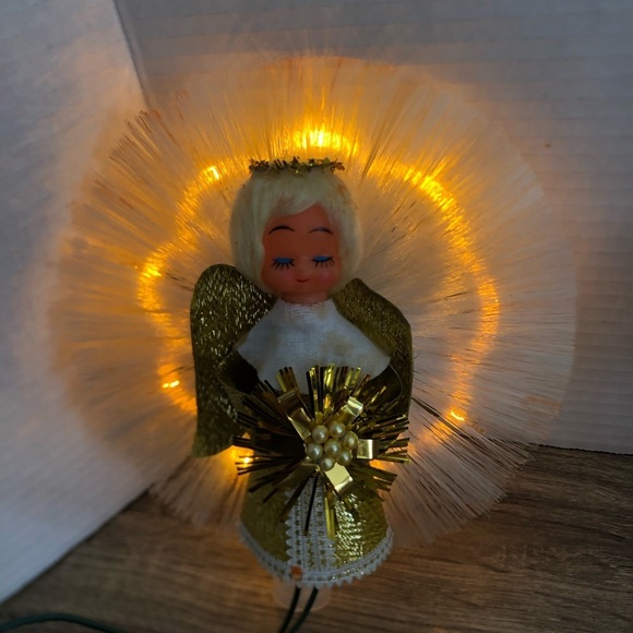 Vtg Noma Illuminated Tree Topper Angel - Picture 14 of 16